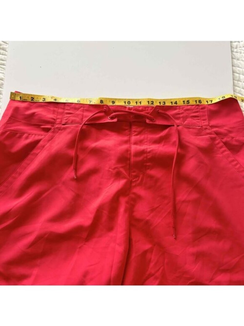 Under Armour Heatgear Mens Red Drawstring Logo Boardshorts Size 38 Summer Casual - Picture 8 of 10